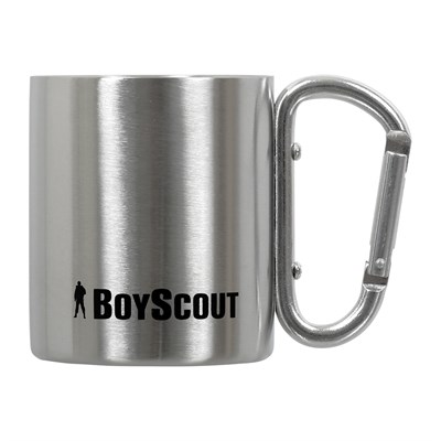 Термокружка BOYSCOUT 200 мл, ручка-карабин, нержавеющая сталь 61086 - фото 52440