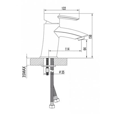 Смеситель ATLANTISS д/умывальника монолит, хром LM3206С (131R) - фото 5248