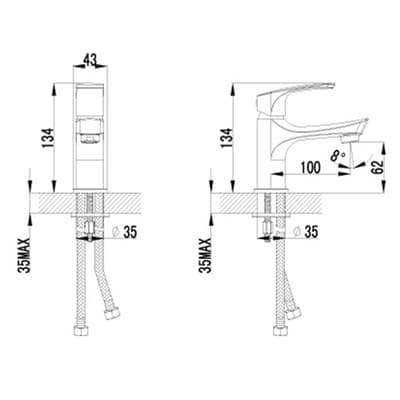 Смеситель SHAPE plus для умывальника монолитный хром LM1706C - фото 5252