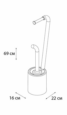 Стойка FIXSEN WENDY напольная б/д + ерш оранжевая FX-7032-93 - фото 52824