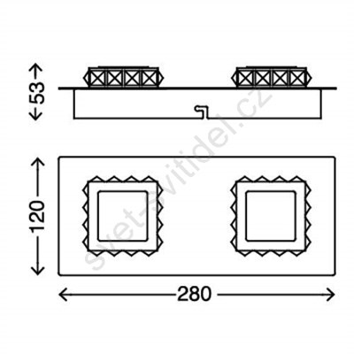 Светильник BRILONER NOBLE светодиод, металл-стекло, 2хLED/GU10 3W 250lm 3000K, 120x280x53мм 3549-028 - фото 52827