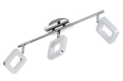 Спот BRILONER QUAD светодиод, металл-акрил, 3хLED/4W, 330lm 3000K, поворотн, 484x100x190мм, 2710-038 - фото 52828