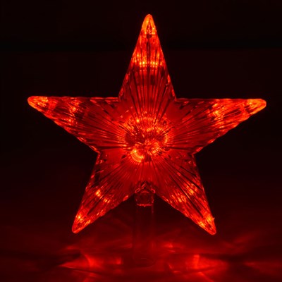 Гирлянда VEGAS эл. Звезда красная 30 красных мигающих LED ламп, 3м 220v 55086 - фото 52930