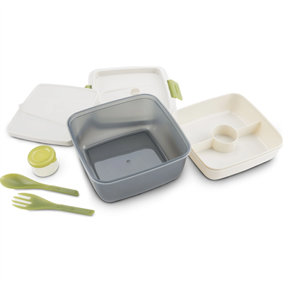 Ланчбокс АРКТИКА 1600мл серый/зеленый 030-1600 - фото 53276