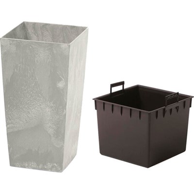 Горшок цветочный URBI SQUARE BETON бетонный DURS400E-422U - фото 53292