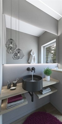 Смеситель RUBINETA скрытого монтажа Torino-1F BK для раковины PM0010 - фото 53722