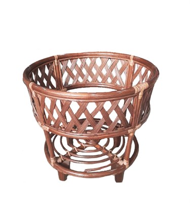 Стол CV.MAHKOTA JAVA RATTAN кофейный Copacabana из ротанга со стеклом - фото 54250