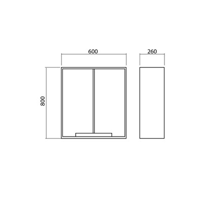 Шкаф для ванной комнаты навесной КВАДРО 60 (1,8) - фото 54580
