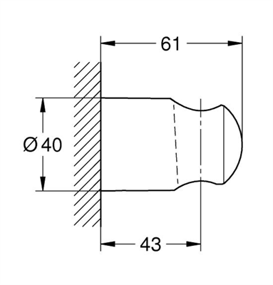 Держатель GROHE Vitalio Universal настенный, регулируемый, блистерная упаковка 26183000 - фото 54730