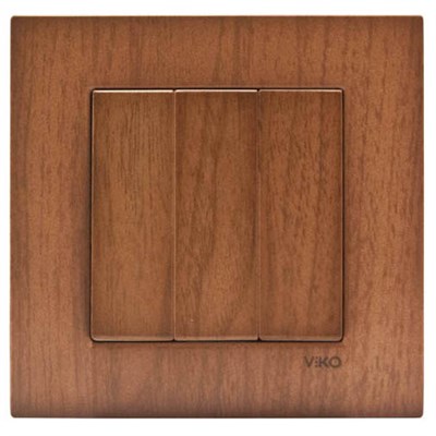 Выключатель VIKO NOVELLA CEVIZ 3-х кл. 92115168 арт.367-36525 - фото 55426