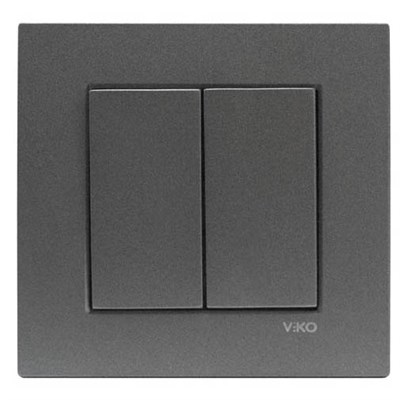 Выключатель VIKO NOVELLA FUME 2-х кл. 93000402 арт.367-364150 - фото 55435