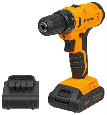 Дрель-шуруповерт ВИХРЬ аккумуляторная ДА-20Л-2К (2,0 А/ч) 72/14/21 - фото 55673