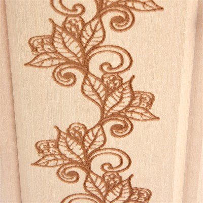 Запарник БАННЫЕ ШТУЧКИ Цветочный орнамент с крышкой, 10 л. Липа 32694 - фото 55721