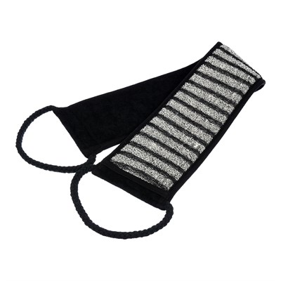 Мочалка БАННЫЕ ШТУЧКИ Мужская! лента, 10х60см (10х74см с ручками) 41264 - фото 55893