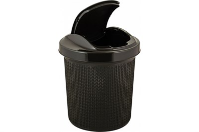 Контейнер Ajur/Soul для мусора 12л Венге арт.SV4065ВНГ-8 - фото 56148