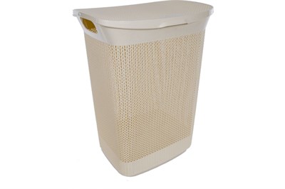 Корзина для белья AJUR 50л слоновая кость BQ4101СЛК-2 - фото 56153