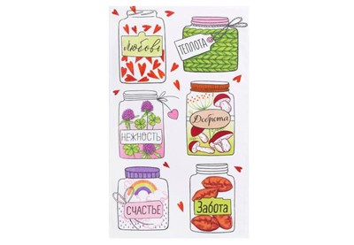 Полотенце кухонное ДОЛЯНА Любовь, теплота, нежность! 34*60см 4122667 - фото 56412