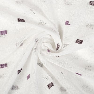 Тюль Этель 135*260см Геометрия! фиолетовый п/э 100% 2984667 - фото 56435