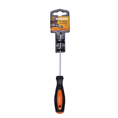 Отвёртка ВИХРЬ шлицевая SL3, 100мм 73/6/2/7 - фото 57051