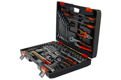 Инструменты ВИХРЬ в наборе 1/2" ,1/4" CrV пластиковый кейс 76 предм 73/6/7/4 - фото 57138