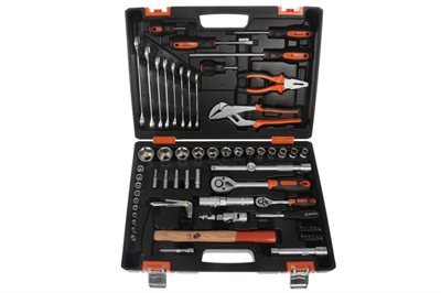 Инструменты ВИХРЬ в наборе 1/2" ,1/4" CrV пластиковый кейс 76 предм 73/6/7/4 - фото 57139