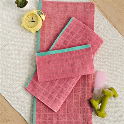 Полотенце махровое ВАСИЛИСА гл/кр Энерджи 30*60 роз geranium pink - фото 57401