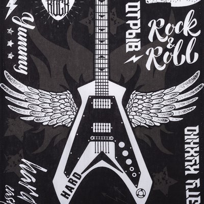 Полотенце кухонное ДОЛЯНА Les't rock 35*60см 4136456 - фото 57430