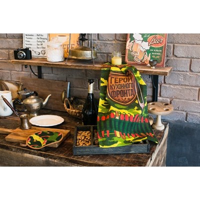 Полотенце кухонное ДОЛЯНА Генерал кухни! 35*60см 2785592 - фото 57438