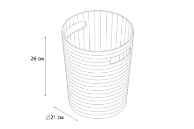 Ведро FIXSEN GLADY мокко 6,6 л FX-09-29 - фото 57631