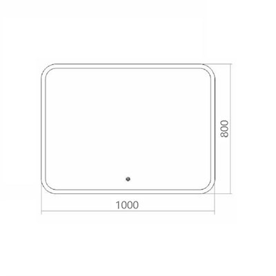 Зеркало LED СТИВ сенсорный выключатель 1000*800 - фото 57741