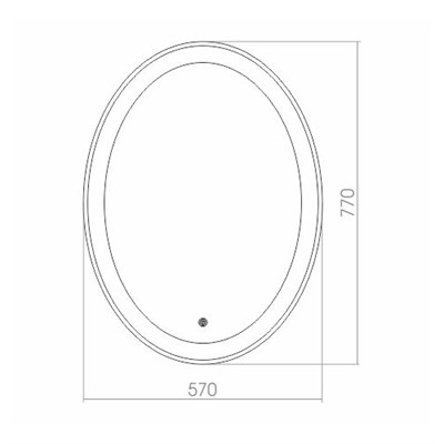 Зеркало LED ИТАЛИЯ сенсорный выключатель 570х770 - фото 57752