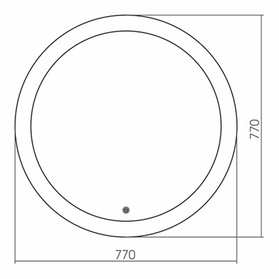 Зеркало LED ПЕРЛА сенсорный выключатель d770 - фото 57758