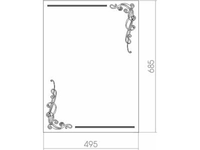 Зеркало Эконом ВИНТАЖ 495*685 - фото 57760