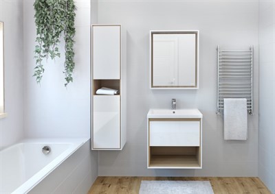 Зеркало CERSANIT LOUNA 80 с подсветкой прямоугольное универсальное белое - фото 57794