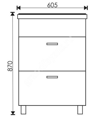 Тумба для ванной комнаты OLIVER 60 кора дуба - фото 57843
