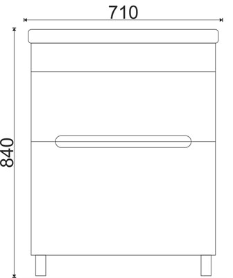 Тумба для ванной комнаты ORNELLA 70 - фото 57846