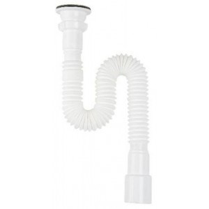 Гофросифон AQUANT 1 1/2*40/50 удлиненный с нержавеющей решеткой F113 - фото 57897