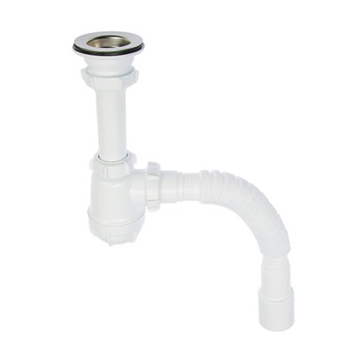 Сифон AQUANT для кухни 1 1/2*40 с гибкой трубой 40*40/50 B0110-30 - фото 57904