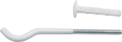 Кронштейн МАСТЕРПРОФ для радиатора с дюбелем D-7*180мм белый сплющенный Т6.3 МР-У ИС.030111 - фото 58027