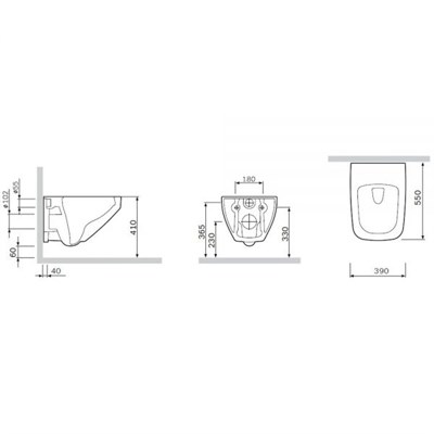 Унитаз AM.PM подвесной Inspire FlashClean V2.0 с сиденьем микролифт C50A1700SC - фото 58319