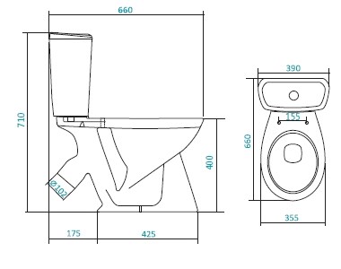 Унитаз-компакт Бриз - фото 58355