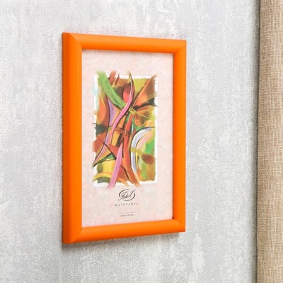 Фоторамка оранжевая пластик 10*15см 4412929 - фото 58396