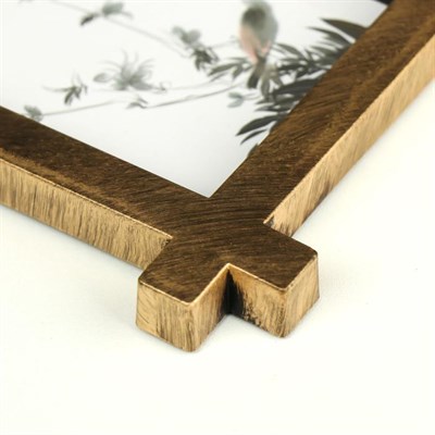 Фоторамка пластик на 2 фото 10*15см Прямые линии! золото 32,5*22,5*2см 5074890 - фото 58467