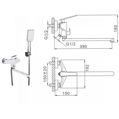 Смеситель FRAP для ванны F2258 - фото 58935
