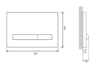 Кнопка от инсталляции PILOT для LINK стекло лазурное - фото 59010