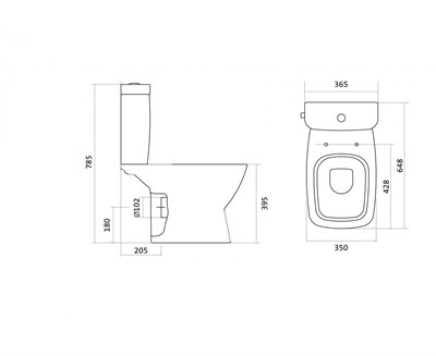 Унитаз-компакт Santek НЕО 2 PA ДС SC SLIM 1WH302470 - фото 59048