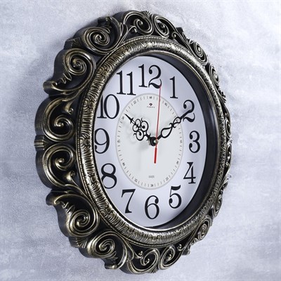 Часы настенные Классика Витсанд черное золото 40,5см 4551248 - фото 59088