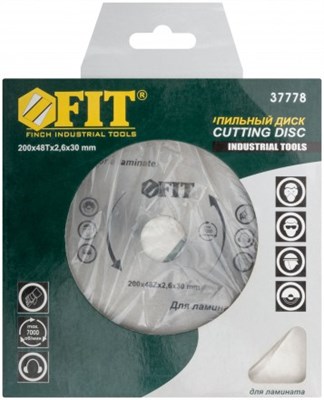 Диск FIT пильный для циркулярных пил по ламинату 200*30*48 T 37778 - фото 59196