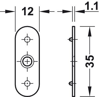 Защелка магнитная HAFELE белая, удерживающее усилие 2кг 246.26.741 - фото 59299