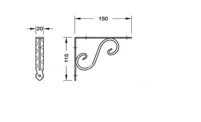 Консоль декоративная HAFELE цвет черный античный 150*115*20 287.31.370 - фото 59316
